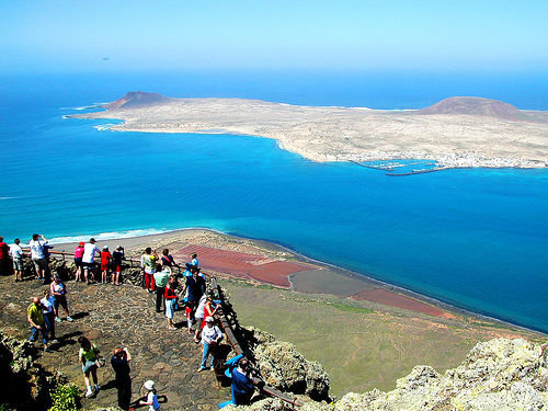 La Graciosa from Mirador del Rio La Graciosa from Mirador del Rio